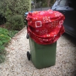 and bin with COVID mask